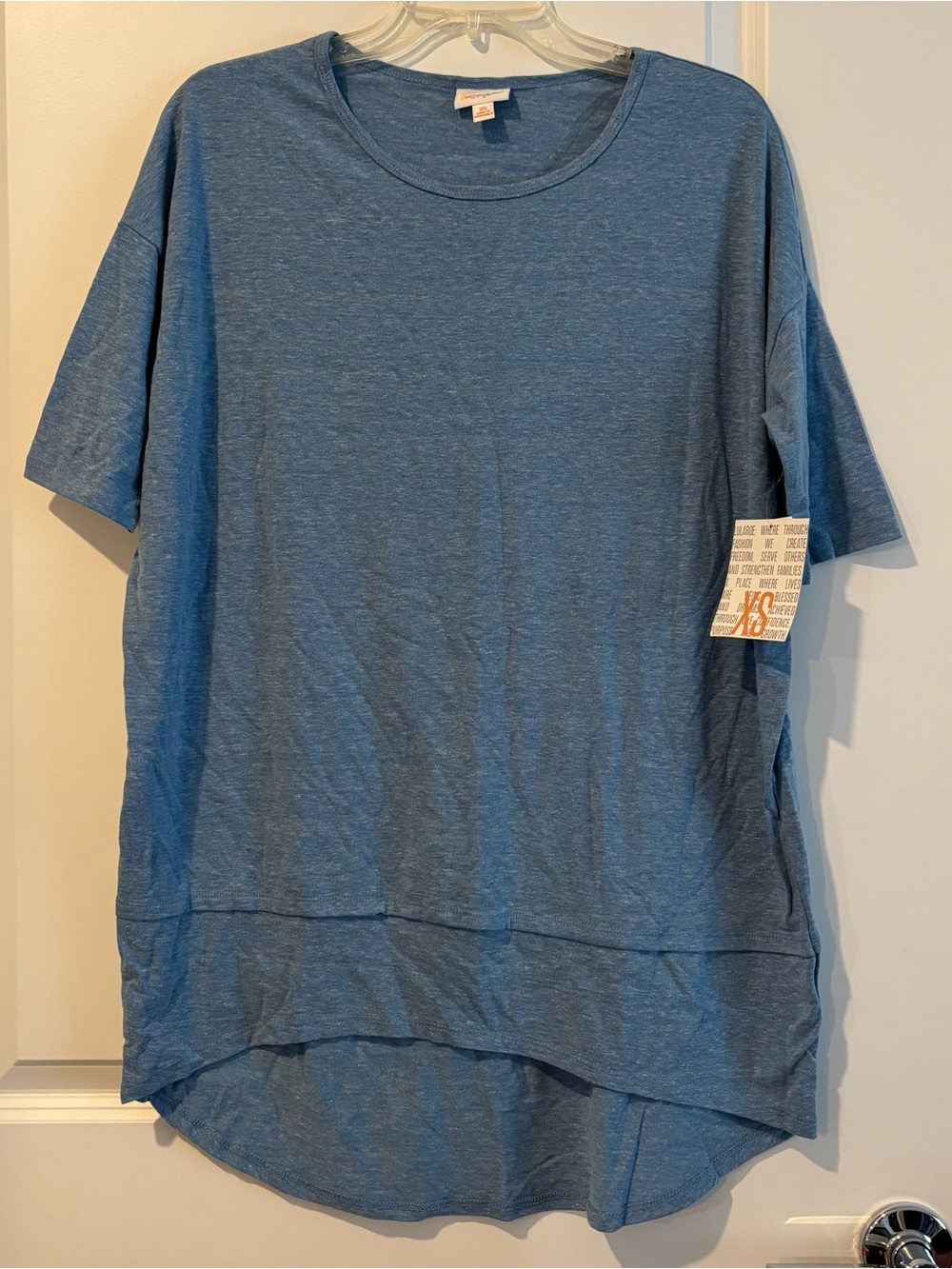 LuLaRoe Heathered Blue Crewneck Top